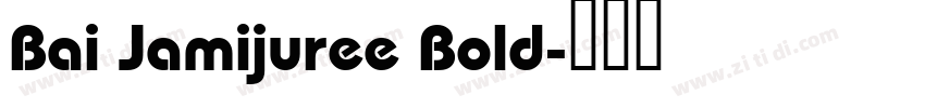 Bai Jamijuree Bold字体转换